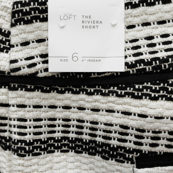 New Ann Taylor LOFT Riviera Shorts Woven Stripe 6 - Picture 3 of 7